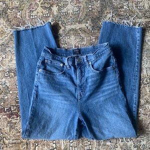 J. Crew High Rise Slim Wide Leg Jeans